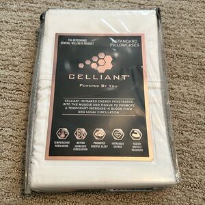 Sleepletics Celliant Two Standard White Pillowcases Infrared Energy Wellness New